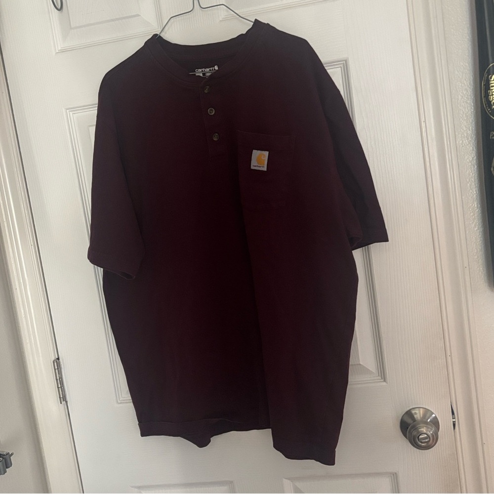 Carhartt Men's Dark Maroon Short Sleeve Tee